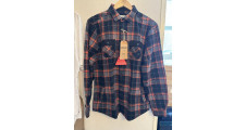 Goodsouls Thick Men’s Check Shirt Medium Black/grey/orange Bargain.