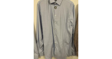 M`S Blue Formal/casual Men’s Long Sleeve Shirt 17” Collar Size Cheap
