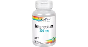solaray magnesium 200mg 100 veg caps uk stock sent flat pack cheap price