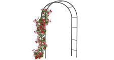Metal Garden Arch Heavy Duty Strong Tubular Rose Climbing Plants Archway 2.4m