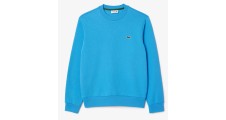 Lacoste Mens Organic Cotton Fleece Crew Neck Sweatshirt / Blue / RRP £109