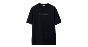BURBERRY Men Paisley Logo Cotton T-shirt Coal Black size large price reduced