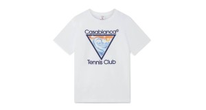 CASABLANCA Tennis Club Icon Short Sleeve T Shirt -White size small cheap price