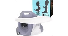 Upseat Baby Floor Seat Booster Chair for Sitting up with Removable Tray for Meal